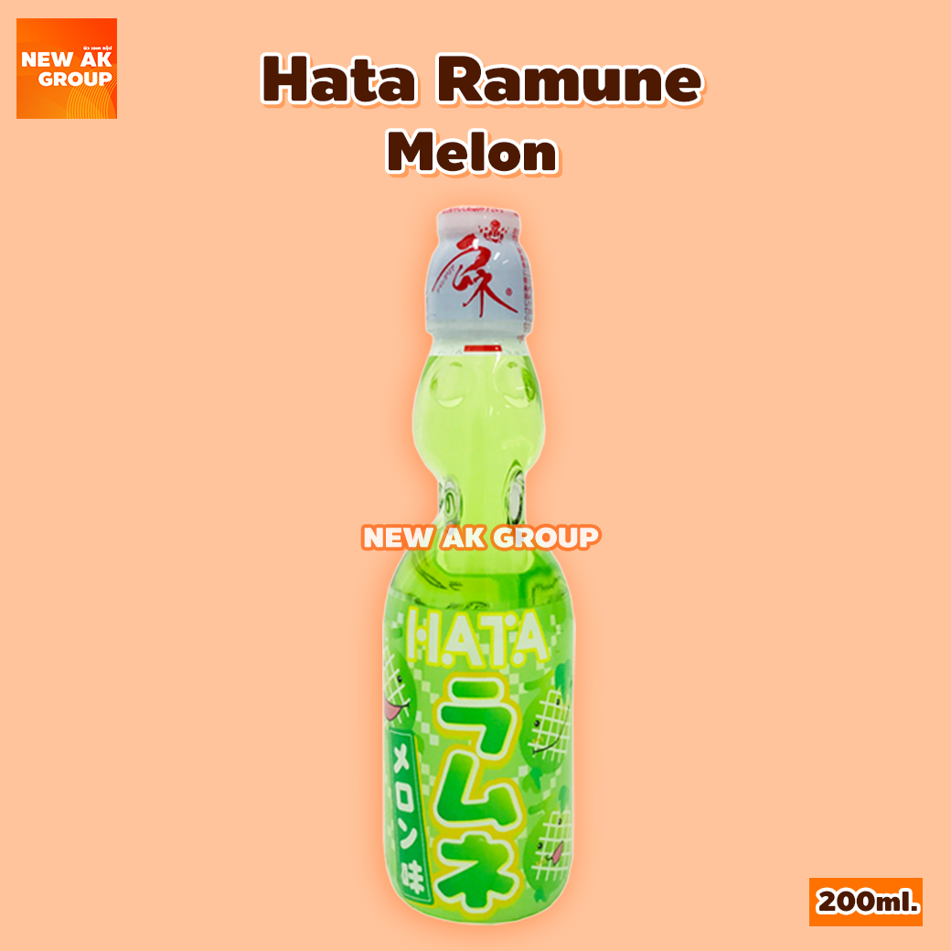 Hatakosen Ramune - รามูเนะ เครื่องดื่มน้ำหวานโซดา รสเมลอน