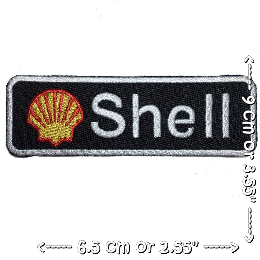 Shell Racing Badge Shell ตัวรีดติดเสื้อ อาร์มรีด อาร์มปัก ตกแต่งเสื้อผ้า หมวก กระเป๋า ...