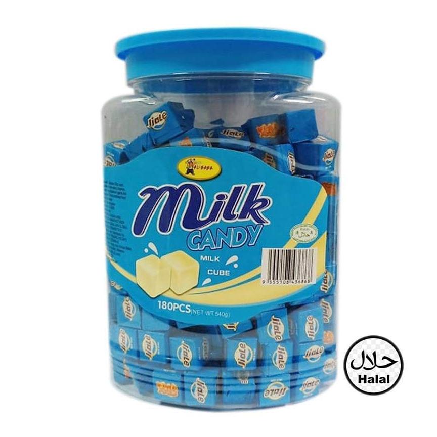 Milk Cube Candy 180 ชิ้น/1ขวด ฮาล้าล อร่อย