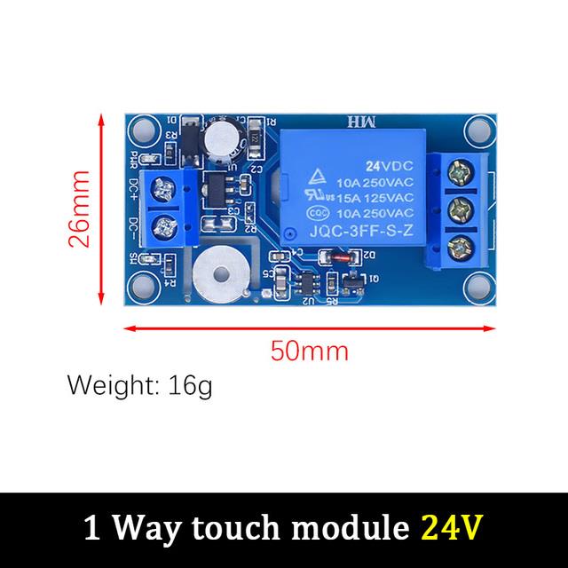 12V 24V 1 Channel Touch Relay Module Capacitive Touch Switch For