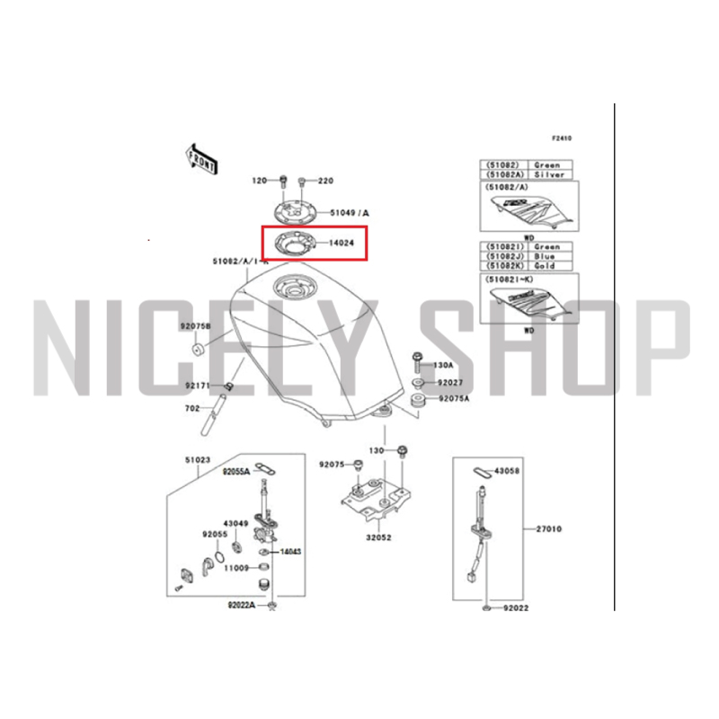 ยางรองฝาถังน้ำมัน KR150 SERPICO VICTOR ZX150 ยางรองฝาถัง แผ่นรองฝาถัง