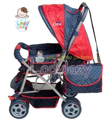 ladylazy baby stroller No.01 adjust 3 level color red free bag