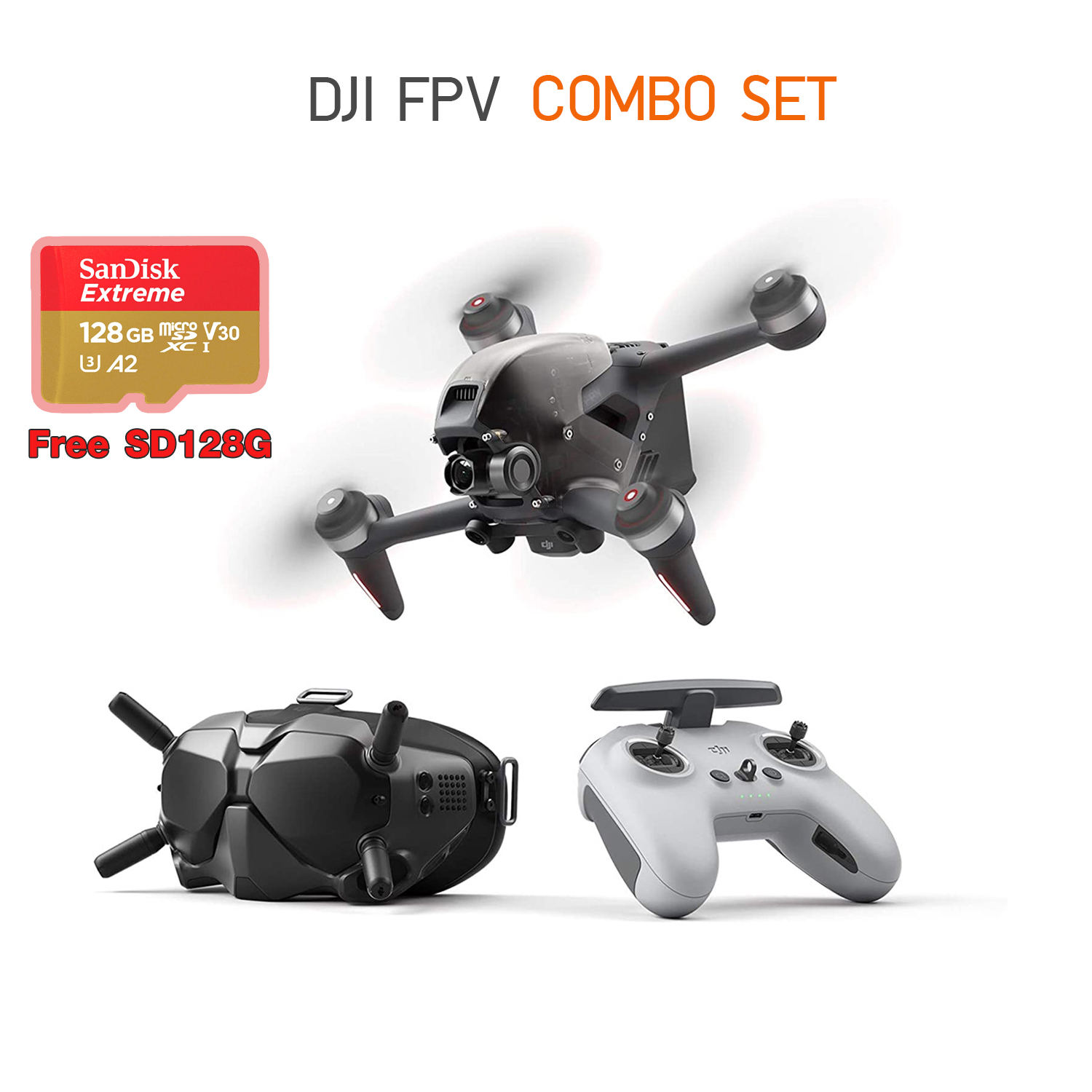 DJI FPV COMBO DRONE  ชุดคอมโบ + แว่น GOGGLES