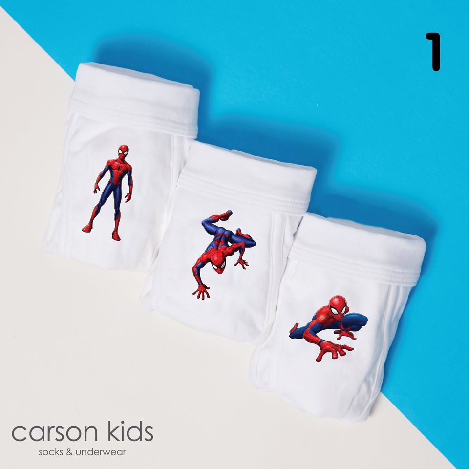 Carson Kids กางเกงในเด็กผู้ชาย ลายลิขสิทธิ์ สไปเดอร์แมน แพค 3 ตัว