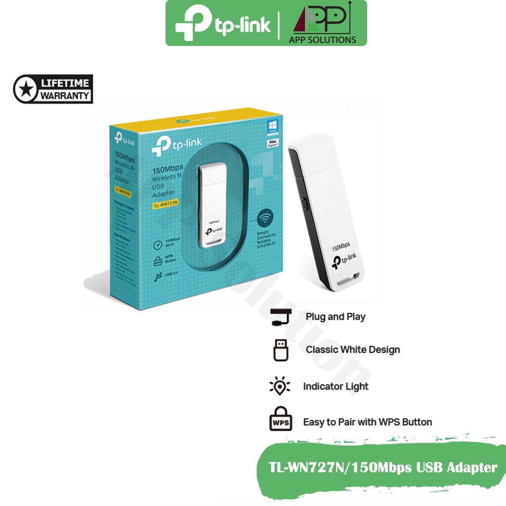 Tp-Link Usb Adapter 150mbp รุ่นtl-Wn727n(สินค้ารับประกันlifetime)-App Solution. 