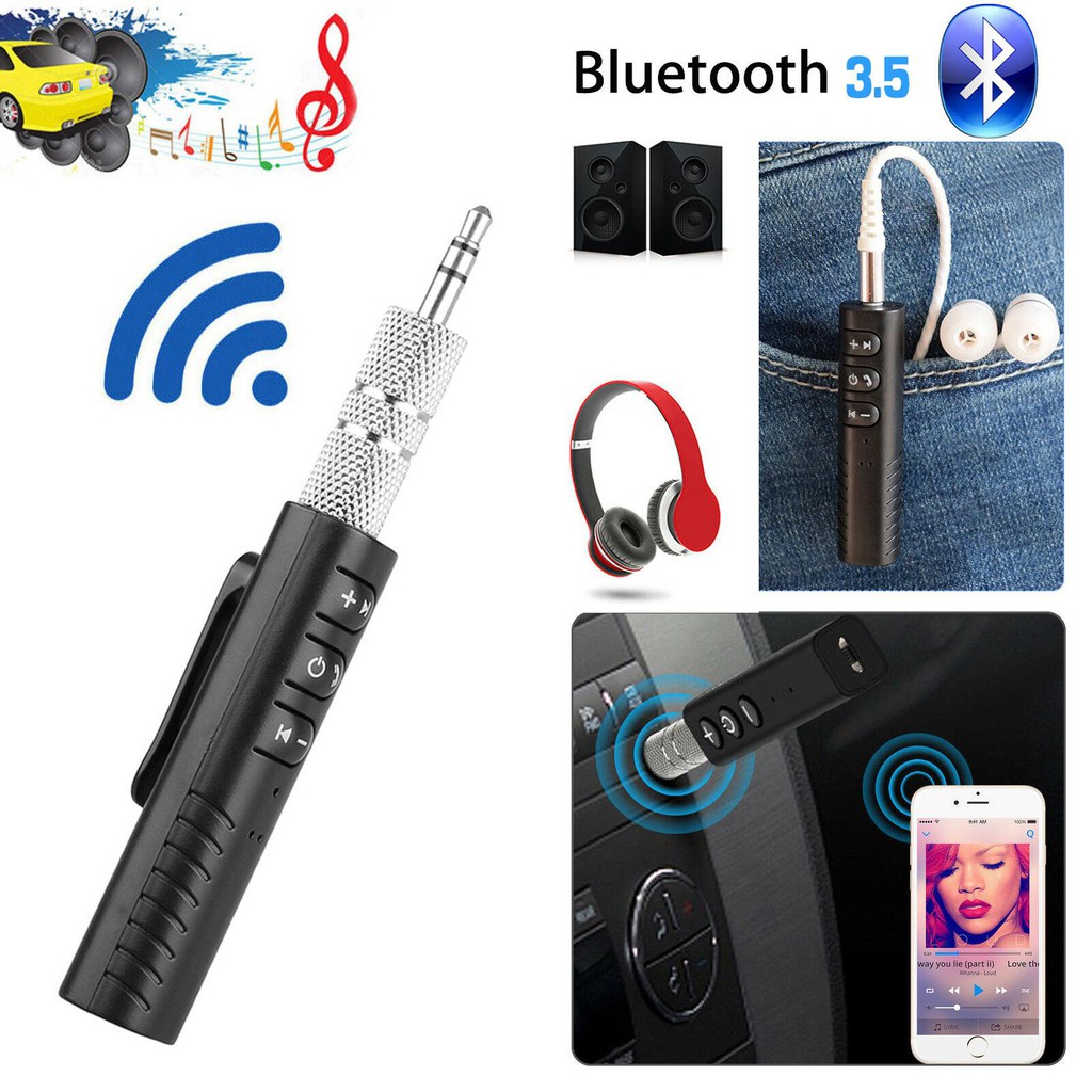 Car Bluetooth Aux 3 5mm Jack Bluetooth รุ่น B09 ตัวรับสัญญาณบูลทูธ บลูทูธในรถยนต์ เปลี่ยนลำโพง