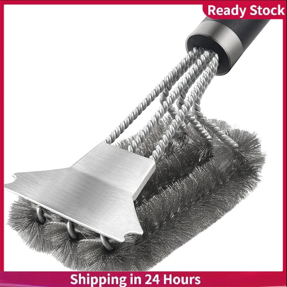 Barbecue Grill Brush Stainless Steel Woven Wire Bristles Grill Cleaning