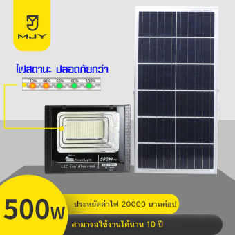 MJY Solar lights ไฟโซล่าเซลล์ โคมไฟโซล่าเซล  พร้อมรีโมท รับประกัน 1ปี หลอดไฟโซล่าเซล ไฟสนามโซล่าเซล สปอตไลท์โซล่า solar cell ไฟแสงอาทิตย์-