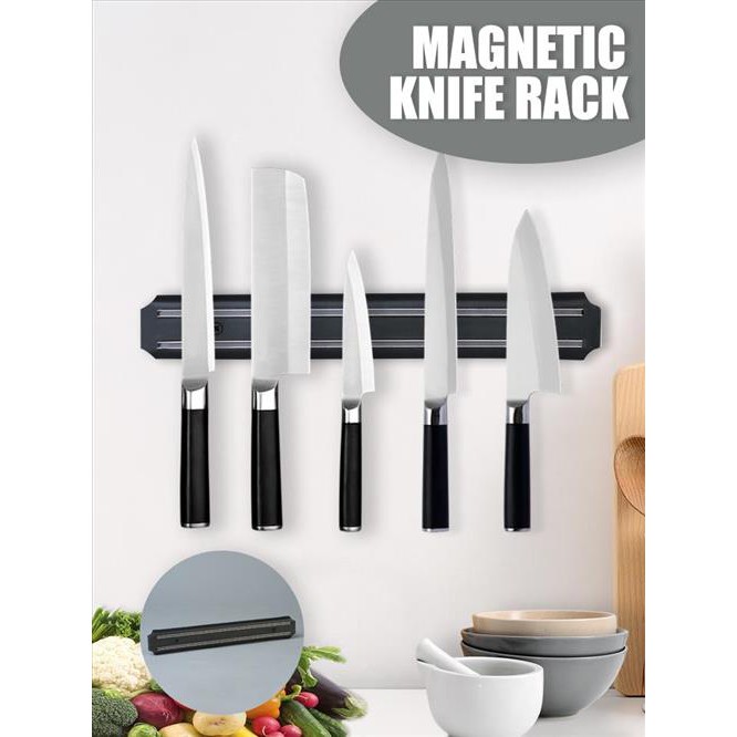 แถบแม่เหล็กเก็บมีดติดผนัง ที่เก็บมีดทำครัวติดผนัง Magnetic Knife Rack