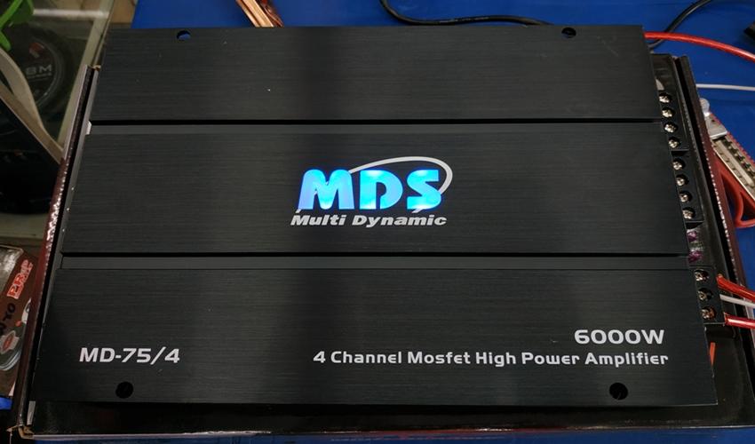 เพาเวอร์แอมป์รถยนต์ 4 CH 6000W ยี้ห้อ MDS รุ่น md75/4
