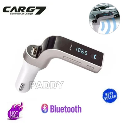 บูลทูธเครื่องเสียงรถยนต์ CAR G7 Bluetooth FM Car Kit เครื่องเล่น MP3 ผ่าน USB SD Card Bluetooth(White)