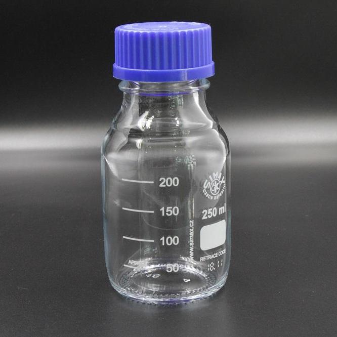 SIMAX Laboratory Bottle with screw GL45 250 ml.  Clear