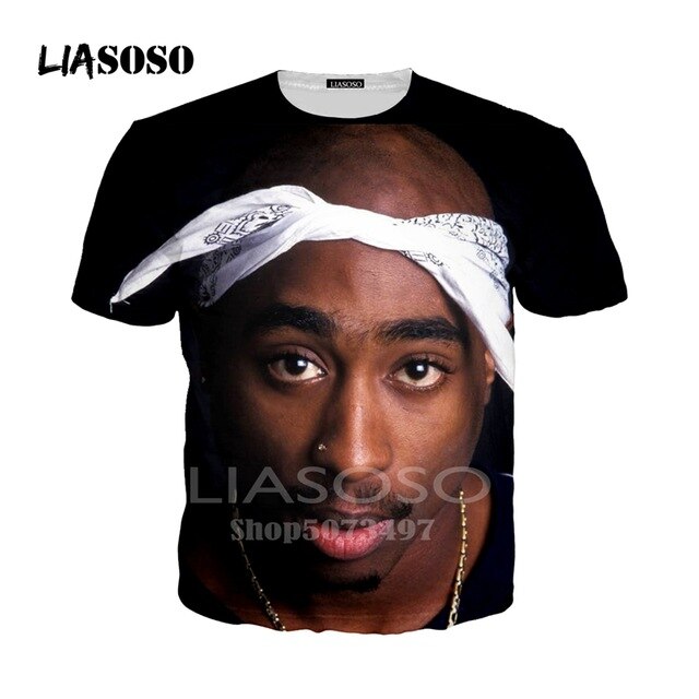 Fashion Womens//Mens Hip Hop 2 Pac Tupac Funny 3D Print Casual T-Shirt Tee 2019