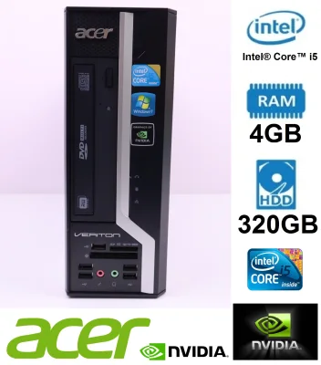 Acer Veriton X490G Intel Core i5-750 2.67GHz -DDR3 4GB -HDD 320GB การ์ดจอแยก