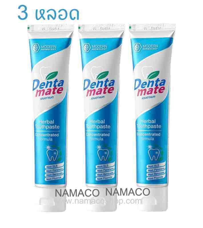 Dentamate ยาสีฟัน toothpaste concentrated formula 3x100g 3 หลอด