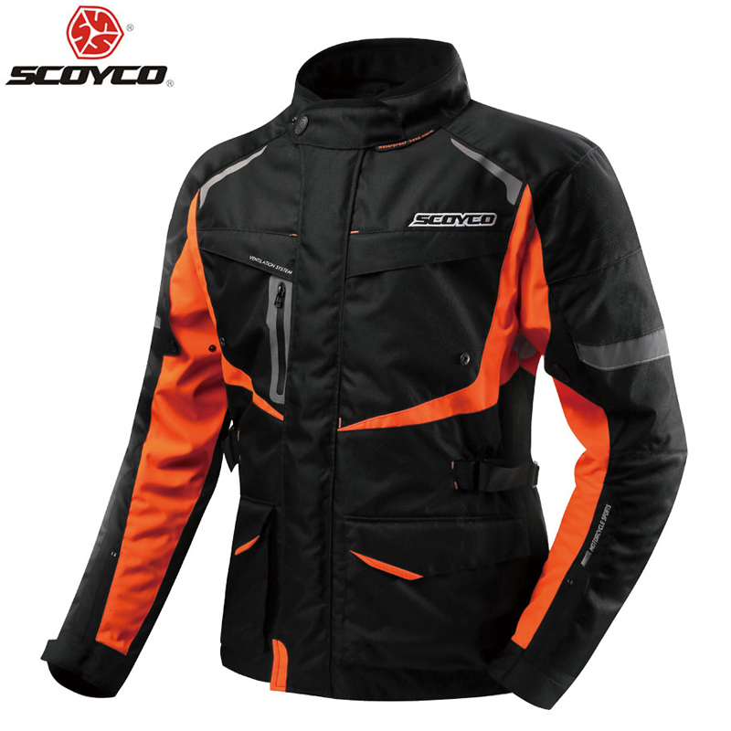 Scoyco JK42รถจักรยานยนต์บุรุษ Motocross แจ็คเกตกันน้ำอุปกรณ์ป้องกันปิดแผนที่เสื้อผ้า Protector กีฬาอุ่น