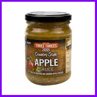 ใครยังไม่ลอง ถือว่าพลาดมาก !! Three Threes Country Style Apple Sauce 250g ด่วน ของมีจำนวนจำกัด