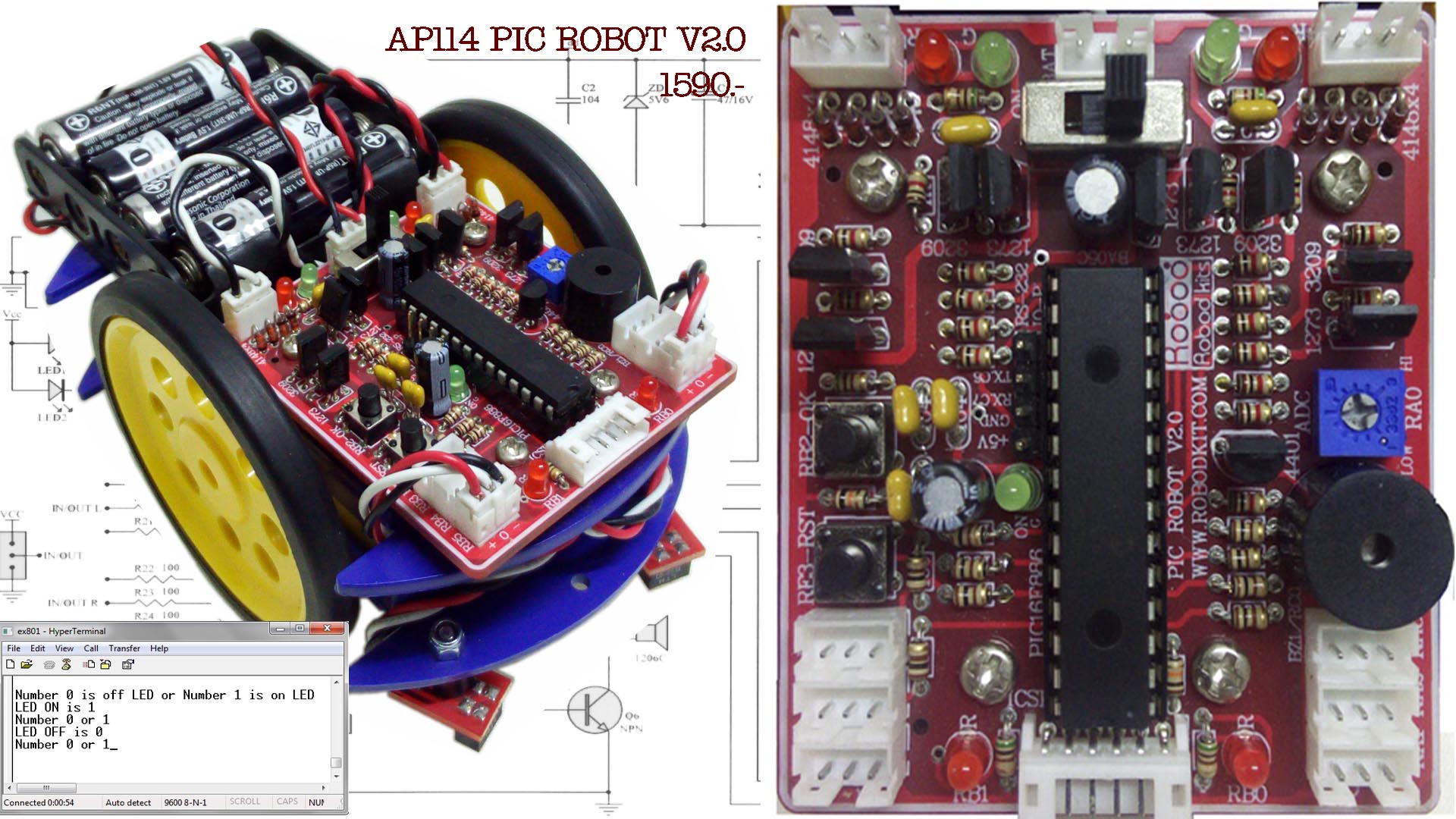 AP114 PIC ROBOT V2.0 เป็นหุ่นยนต์ที่ไว้สำหรับฝึกเขียนโปนแกรมภาษา C ใน ...