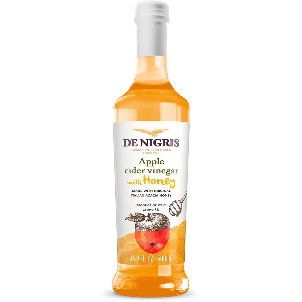 น้ำส้มสายชูหมักจากแอปเปิ้ลผสมน้ำผึ้ง ตราดี นิกรีส 500มล.