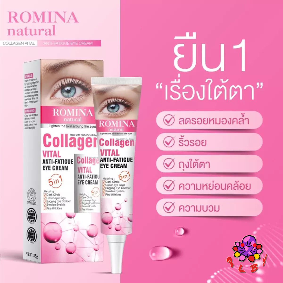 ถูก!!! / ส่งเร็ว / Romina Collagen AntiFatigue Eye Cream 35g. / โร