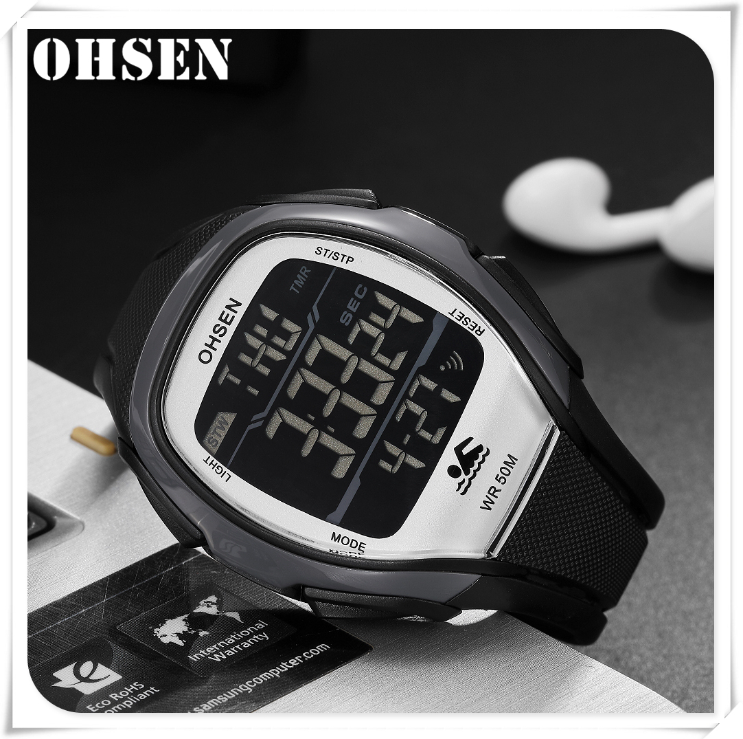 OHSEN Men Military Watch Waterproof Wristwatch LED Clock Sport