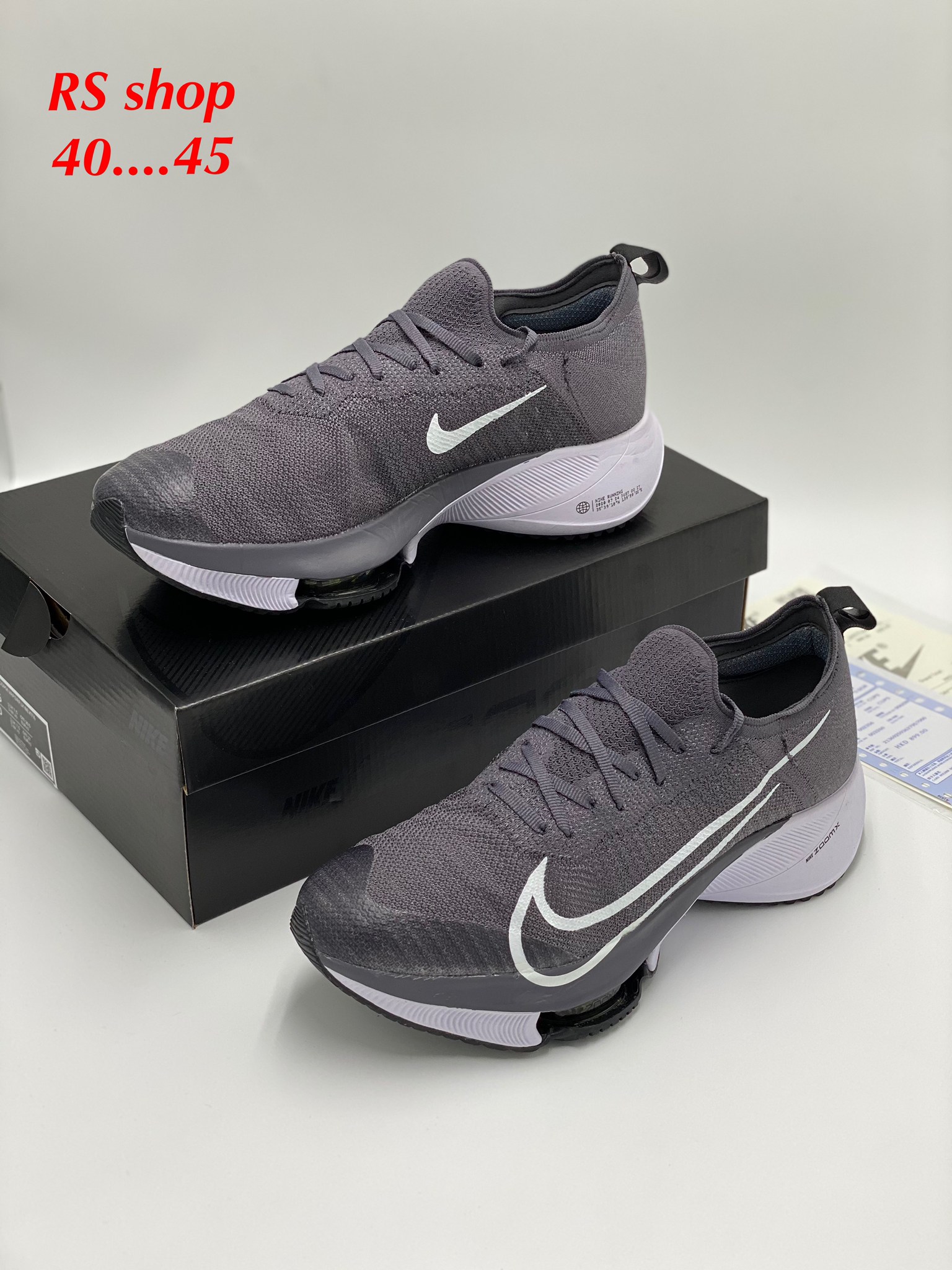 【Sport.Home】รองเท้าวิ่งNikee Air Zoom Winflo - gray (Full Box) อุปกรณ์ครบเซ็ต สินค้าตรงปก สินค้าพร้อมส่ง