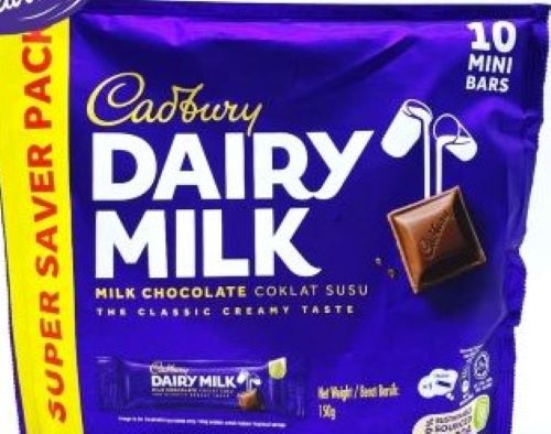 Cadbury Dairy Milk ช็อกโกแลตนม แดรี่ มิลค์ ห่อละ 150กรัม 10ซอง