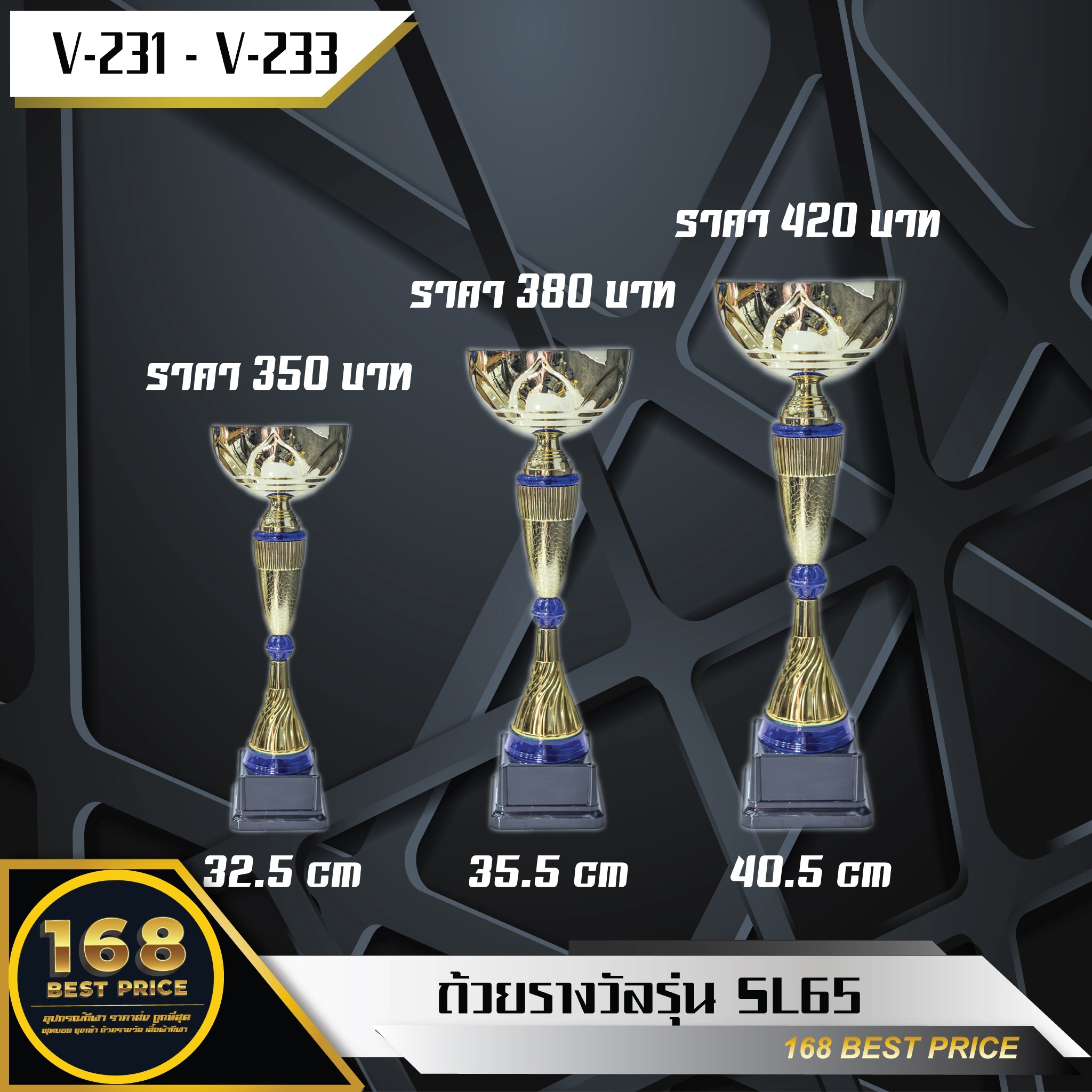 ถ้วยรางวัลรุ่น SL65 ขนาด 32.5 CM