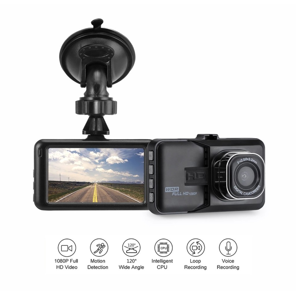 AM เมนูไทย กล้องติดรถยนต์ เครื่องบันทึกการขับขี่รถ FHD 1080P Car DVR Camera มีระบบ WDR ที่จอดรถ Monitor รับประกัน5ปี fp