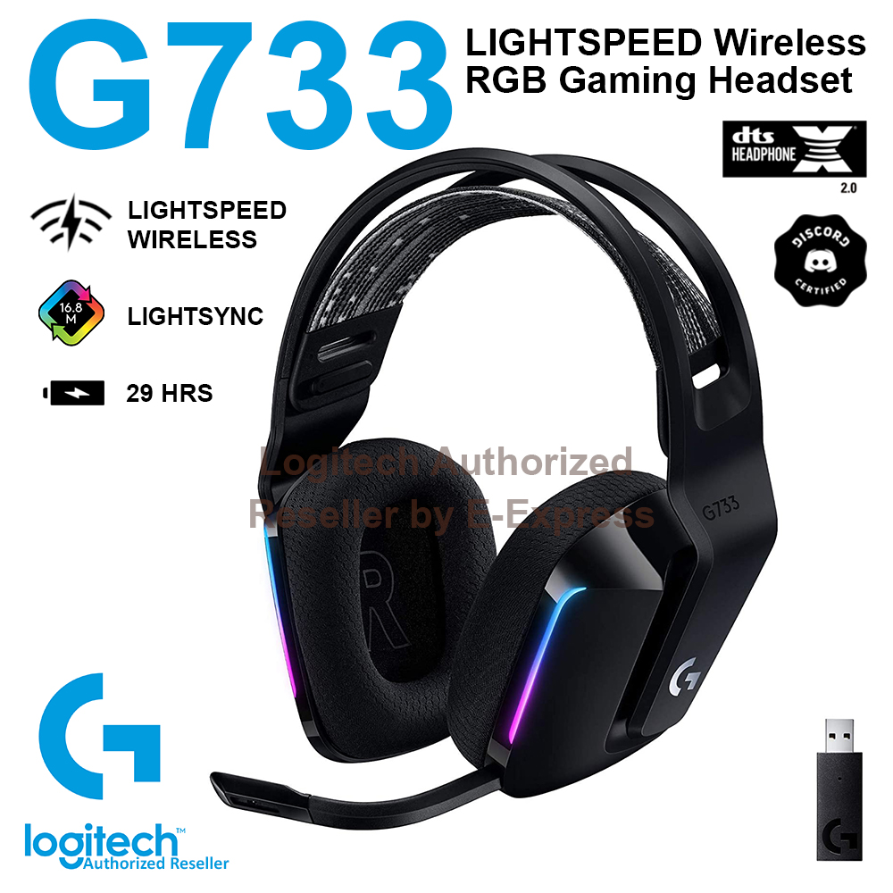 Logitech G733 Lightspeed Wireless RGB Gaming Headset สีดำ หูฟังเกมมิ่ง ...