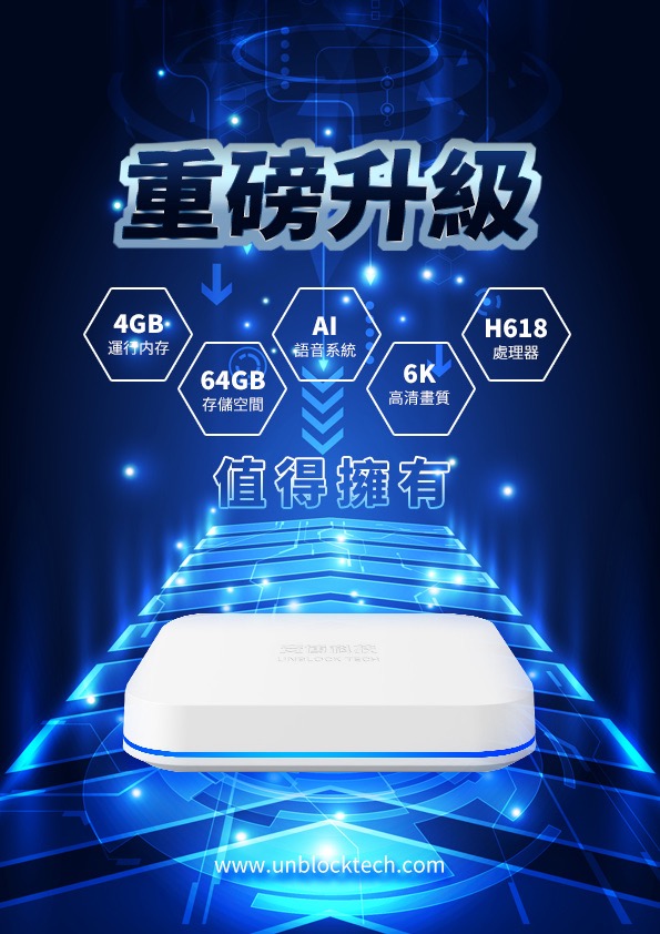 Unblock UBOX 10 Pro Max Tech Gen 10 4G 64G *安博盒子第十代 泰國