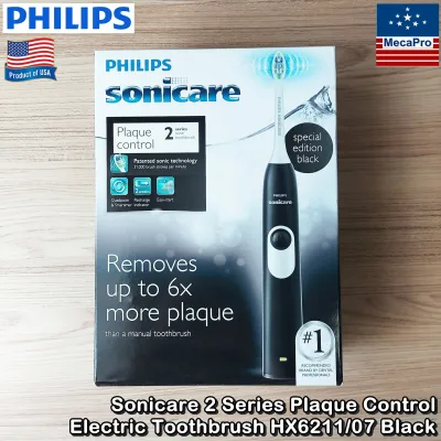 Philips® Sonicare 2 Series Plaque Control Electric Toothbrush HX6211/07 Black ฟิลิปส์ แปรงสีฟันไฟฟ้า
