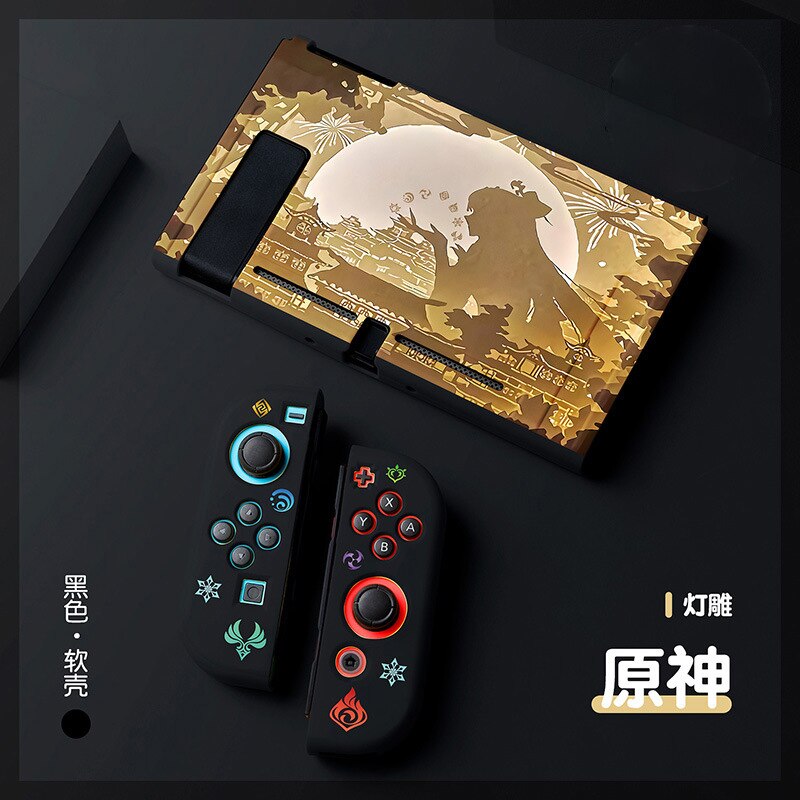 Carcasa Switch Genshin Impact Funda Switch Oled Case TPU All-inclusive  Protection Soft Cover For Switch