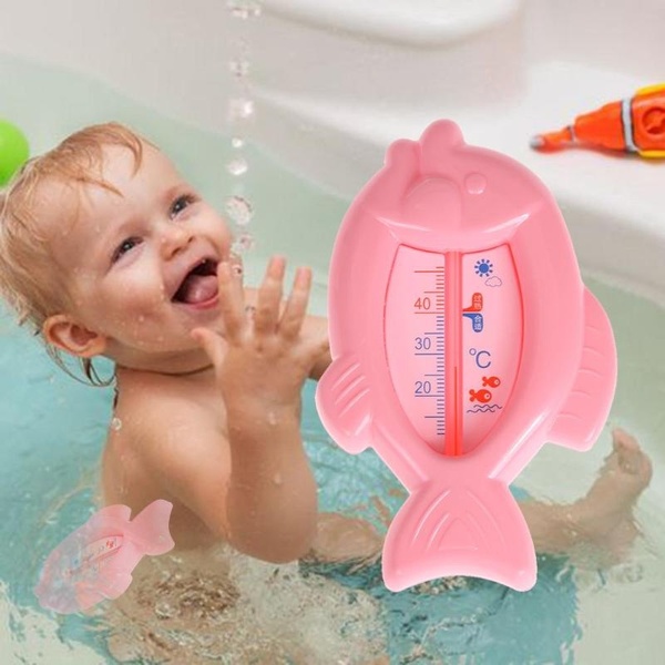เทอร์โมมิเตอร์วัดอุณหภูมิน้ำอาบน้ำเด็กของเล่นรูปปลาน่ารัก    Baby Bath Shower Water Temperature Thermometer, Fun Cute Fish-Shaped Toy สี Pink สี Pink