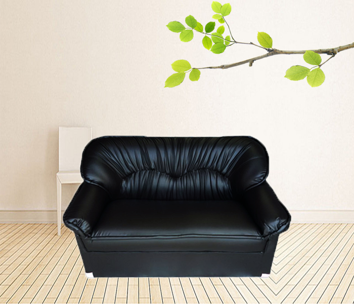 Perfect Home โซฟา 2 ที่นั่งหุ้มหนัง PVC รุ่น SF-1 (สีดำ)