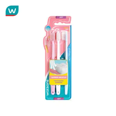 Watsons Standard Compact Toothbrush (Soft) 3s.