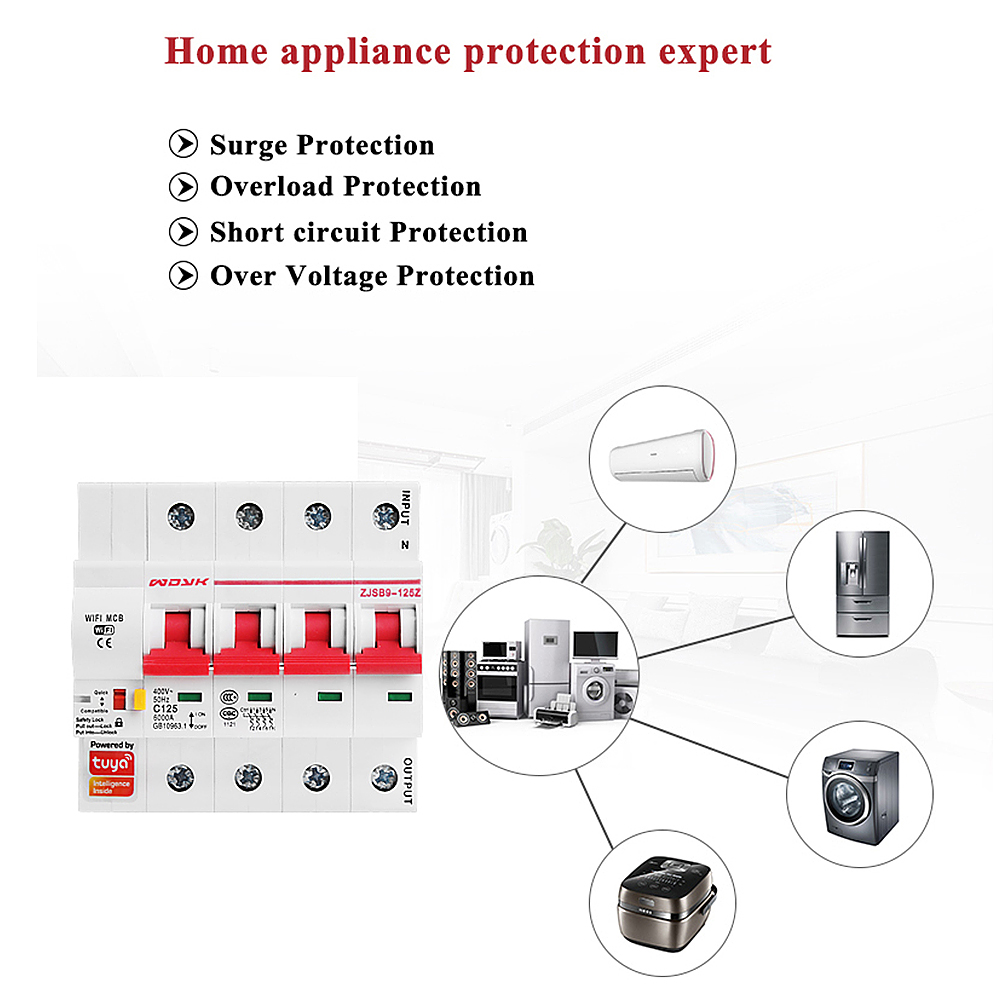 Leitungsschutzschalter Wlan Hutschiene Schalter AC 230V 63A für Smart Home DE Leitungsschutzschalter Wlan Hutschiene Schalter AC 230V 63A für Smart Home DE