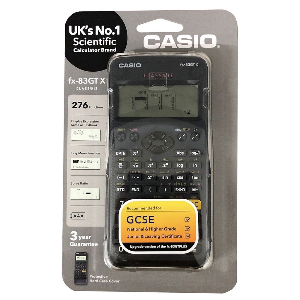 Casio fx83GTX Entrylevel Scientific Calculator (Black) Battery Powered Lazada.co.th