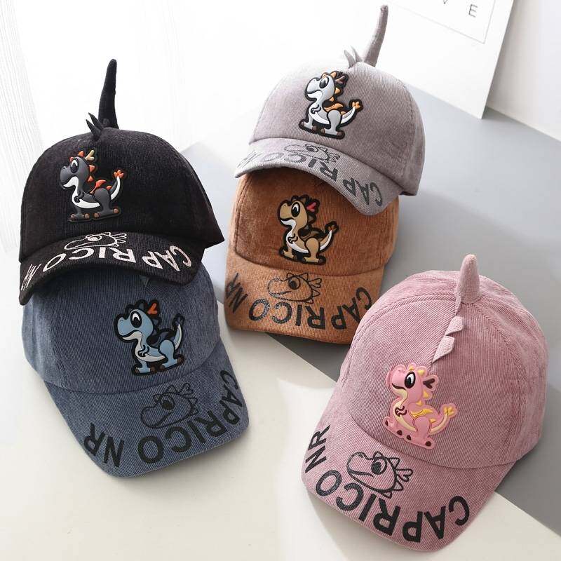 ☆พร้อมส่ง☆หมวก หมวกเด็ก 10เดือน-6ปี รอบหัว:52-54 cm.หมวกเด็กโต หมวกเด็กชาย หมวกเด็กหญิง หมวก Cap หมวกแก๊ป ปีกแข็ง หมวกแฟชั่น ลายไดโนเสาร์🦖