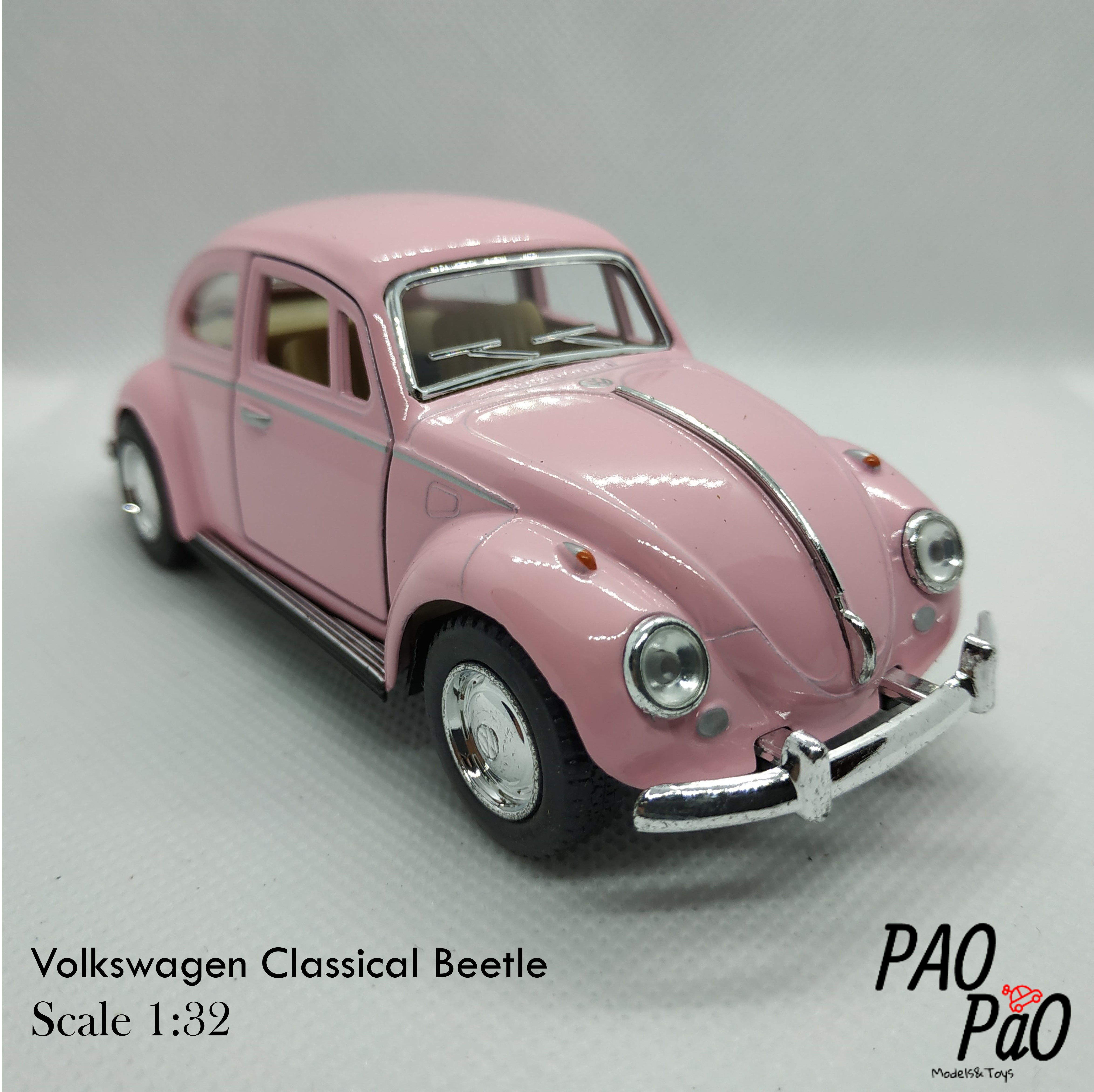 [PaoPao]โมเดลรถเหล็ก Volkswagen Classical Beetle ของขวัญ ของเล่น ของสะสม ของแต่งบ้าน ตั้งโชว์ ไขลานวิ่งได้