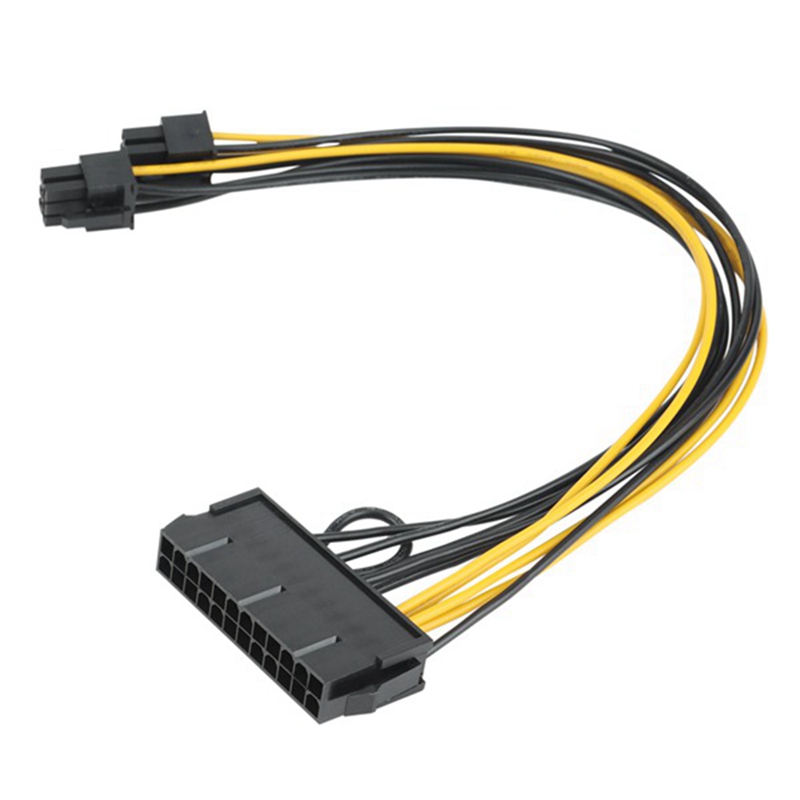 Pc Psu Atx Pin Female To Dual Pci E Pin Male Converter Adapter Gpu Power Cable Cord Awg