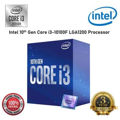 CPU (ซีพียู) INTEL 1200 CORE I3-10100F 3.60 GHz Warranty 3 - Y