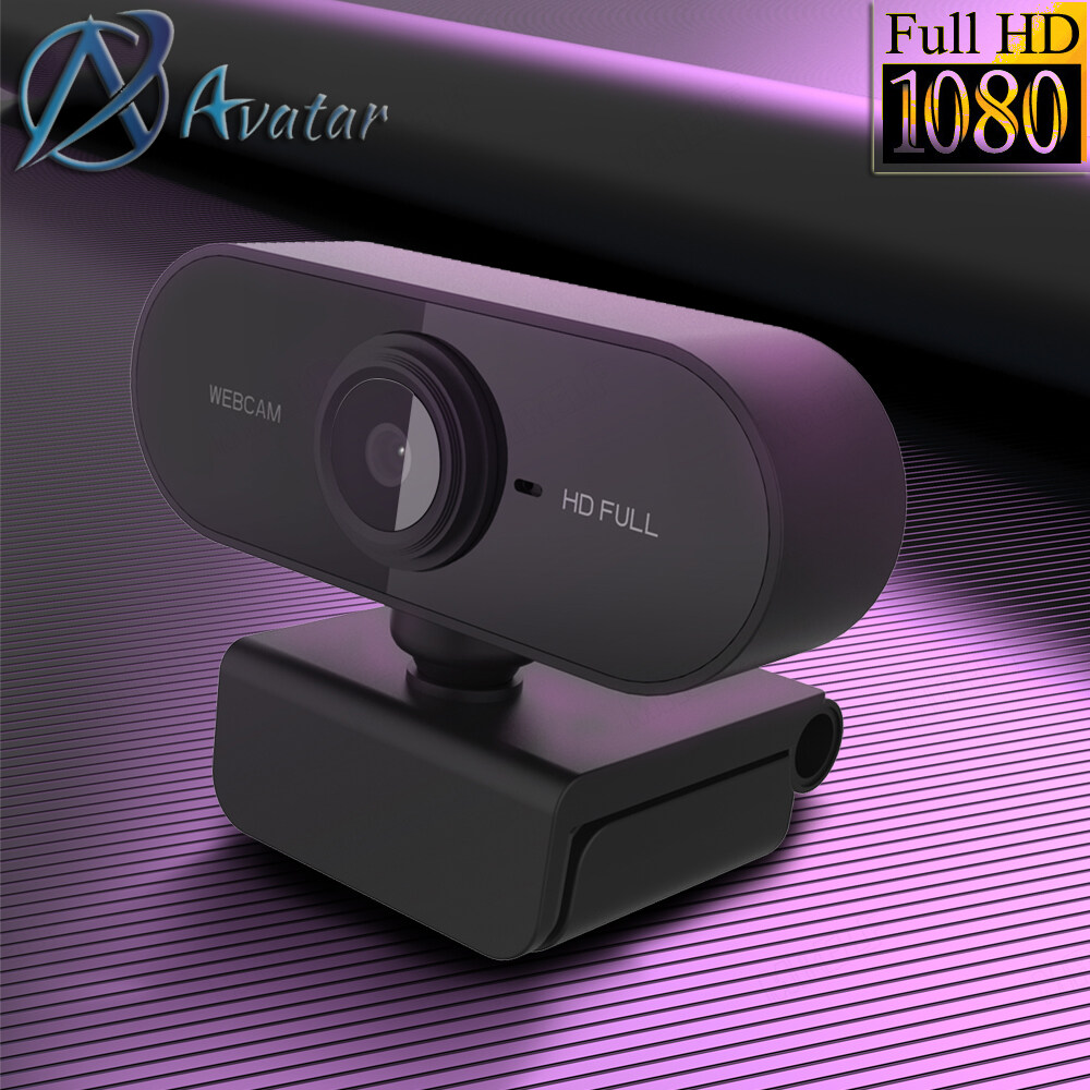Hd 1080p Webcam กล้องเว็บแคม Mini Computer Pc Webcamera With Microphone Rotatable Cameras For Live Broadcast Video Calling Conference Work. 