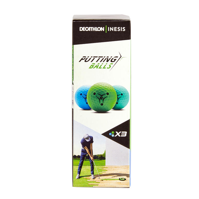 INESIS ลูกกอล์ฟ Golf balls for putting putting 3 pack ลูกกอล์ฟสำหรับฝึกซ้อมพัตต์ แพ็ค 3 ลูก