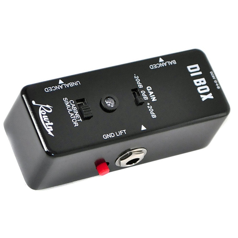 Rowin DI BOX LEF-331 Micro-DI with Cab Sim and Gain Guitar Effect Pedal True Bypass