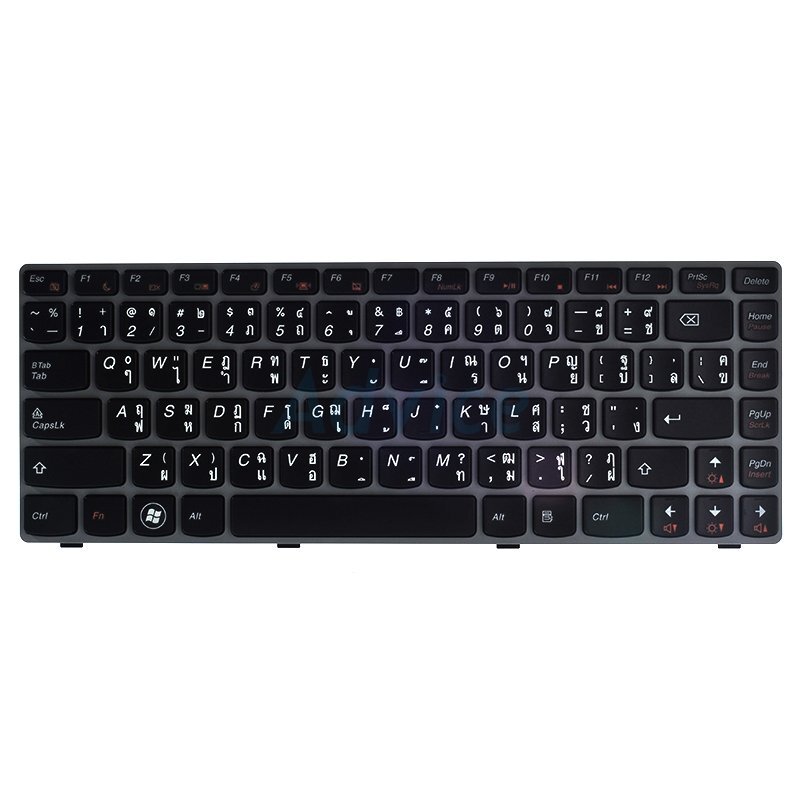 Keyboard LENOVO Z460 (Black) 'PartNB' (สกรีนไทย-อังกฤษ)