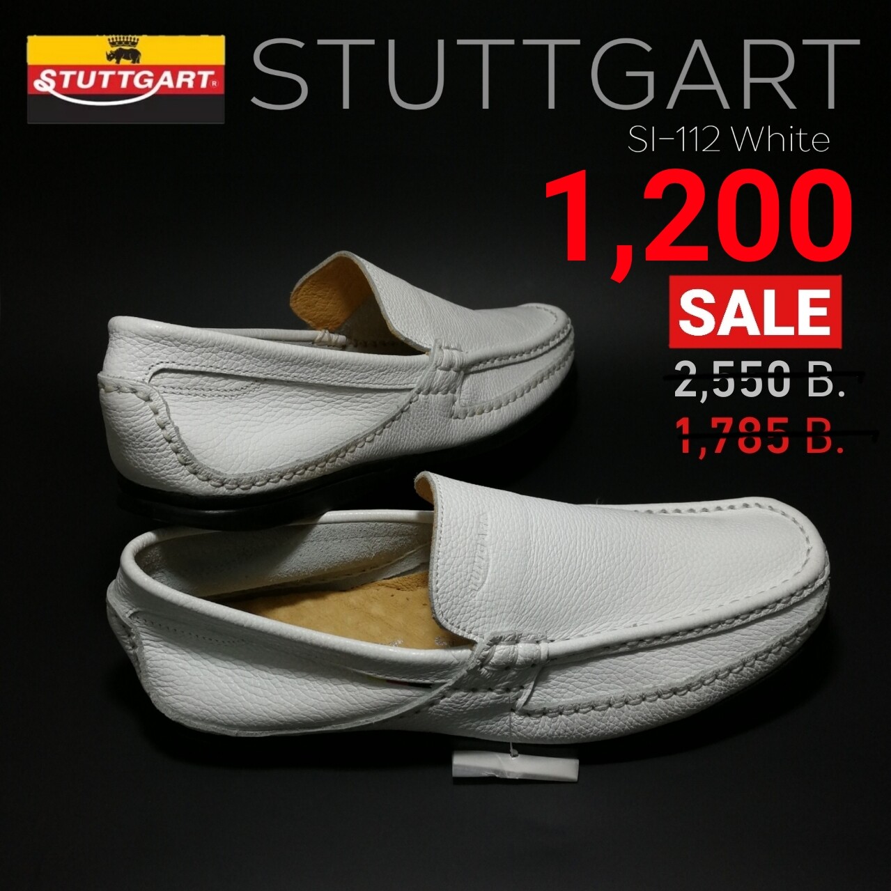 รองเท้าผู้ชาย STUTTGART SI-112 สี ขาว ขนาด EU 40 สี ขาวขนาด EU 40