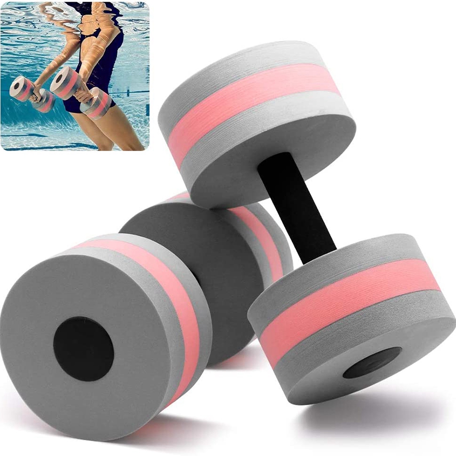2 Pcs Aerobic Exercise Foam Dumbbell Pool Resistance, Water Fitness