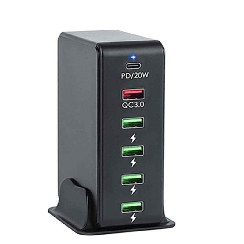 Multi USB Charging Station PD 20W Fast Charge QC 3.0 Quick Charging 6 ...