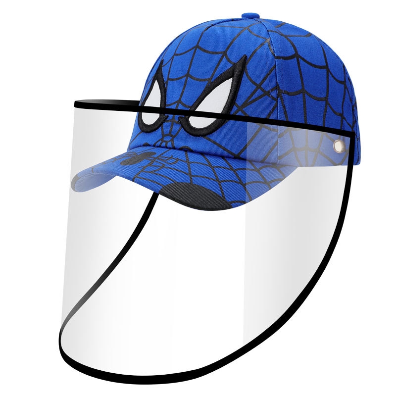 [ส่งเร็วทันใจ]หน้ากากหมวกเบสบอลเด็ก Spider-Man เด็กหมวกป้องกันหมวกเบสบอลถอดได้